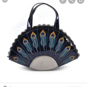 Dancing Days Navy Peacock Purse